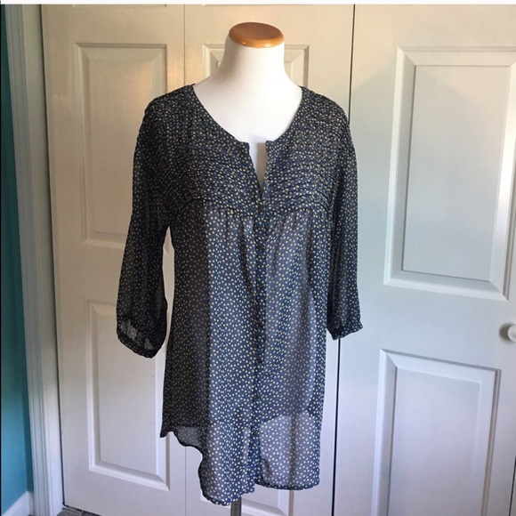 Zara Tops - ZARA TRF Yellow Dot Blouse